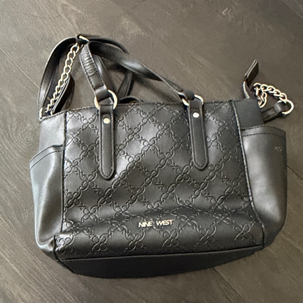 Nine West Black Mini Tote Crossbody Bag